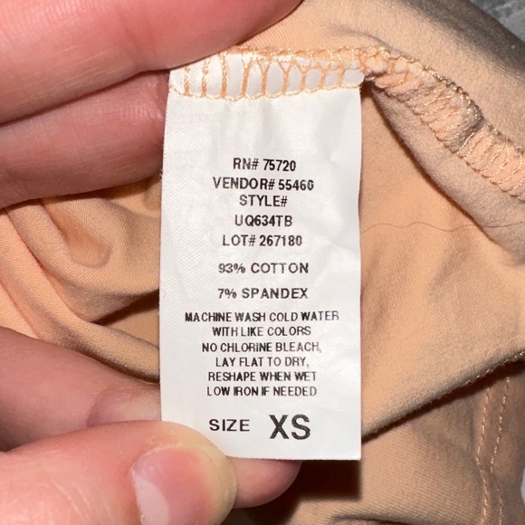 BKE | Core Extra Long Tank Top Cami Spaghetti Strap Voop Neck Light Orange Peach - Picture 6 of 9